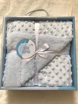 Couverture pour bébé motif cercle Bleue