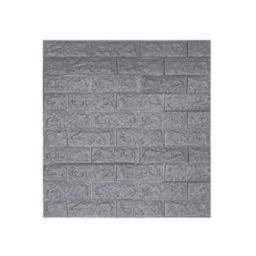 Plaque papier mural adhésif 3D - En pierre de brique Gris