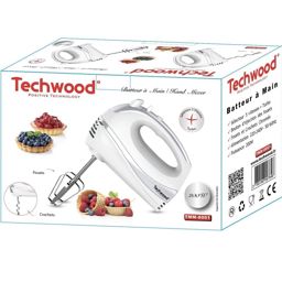 Techwood batteur à mains 200 W blanc tmm-8001