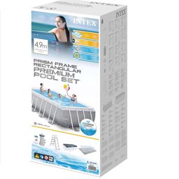 Intex piscine échelle et pompe 488x244x107cm 26792