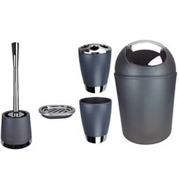 Ensemble de salle de bain 5 pièces Gris
