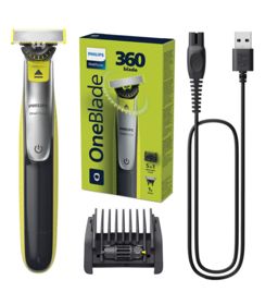 Philips Tondeuse rasoir a barbe OneBlade 360 Visage QP2734