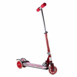 Trottinette 3 Roues Rouge Roues LED Amortisseur