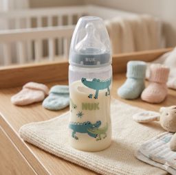 NUK Biberon 0-6mois avec contrôle de température 300 ml