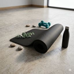 Tapis De Yoga 7Mm 173 X 61 Cm-Noir