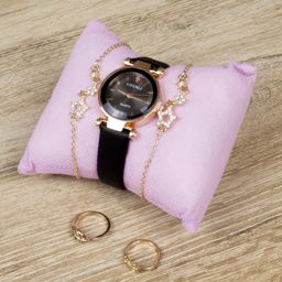 Yifenli Montre Femme Bracelet Cuir _ Noir