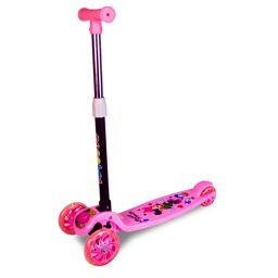 Trottinette vélo 3 roues clignotantes  Rose