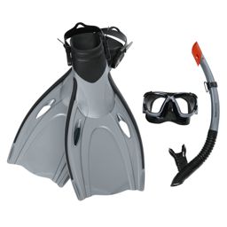 Bestway Ensemble tuba et palmes  L/XL, 25045 Gris