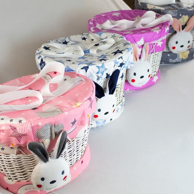 Panier de rangement bébé et enfants-Blanc