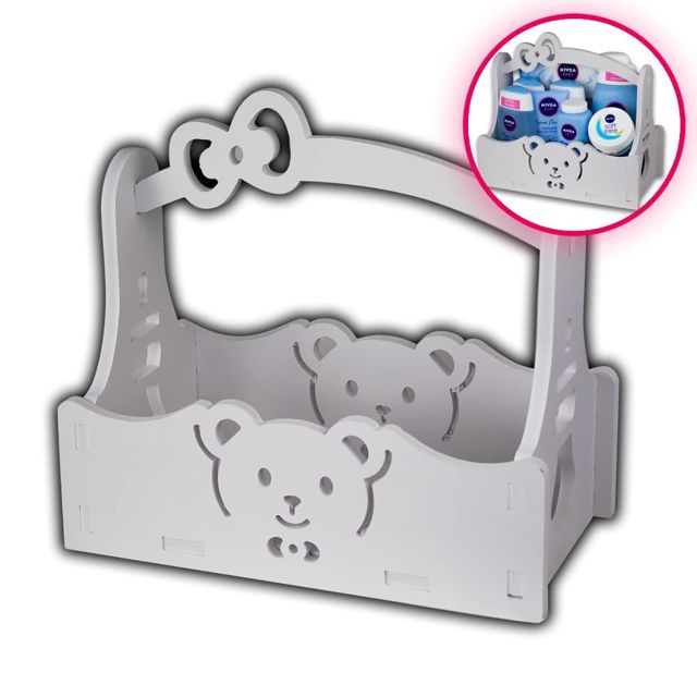 Caisse de rangement pour produit bébé-Blanc