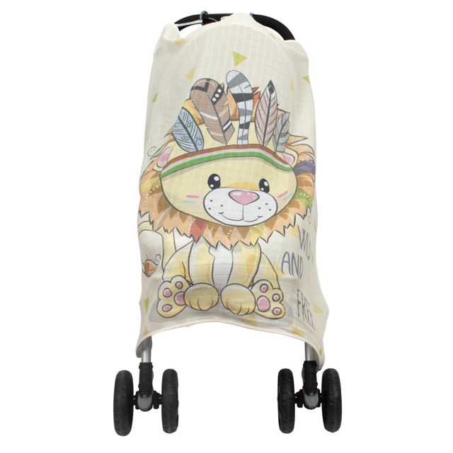 SEVIBEBE Housse de poussette en mousseline