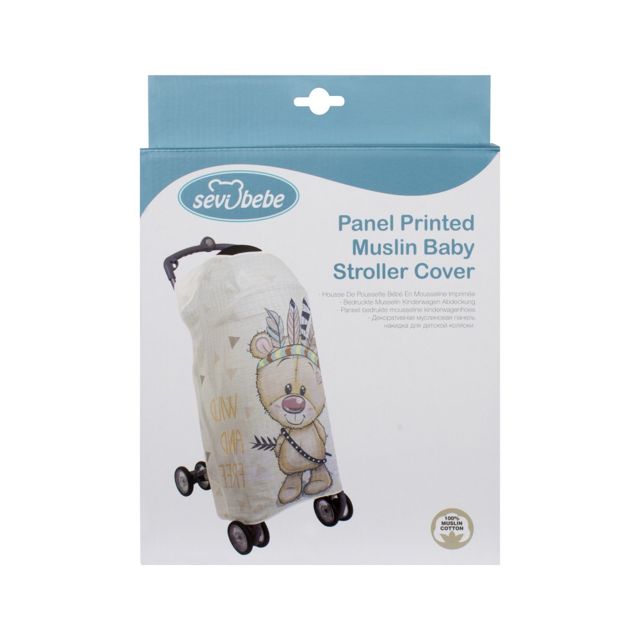 SEVIBEBE Housse de poussette en mousseline