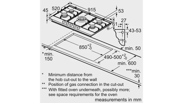 BOSCH Plaque de cuisson 90 cm Série 6 PCR9A5B90