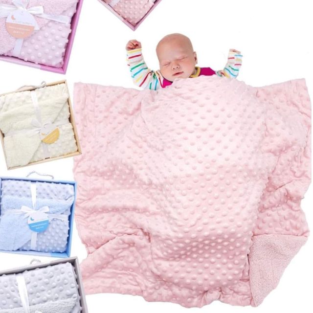 Couverture pour bébé motif cercle Bleue