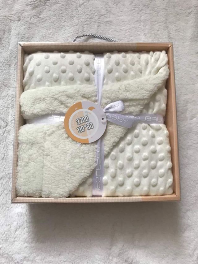 Couverture pour bébé motif cercle Beige