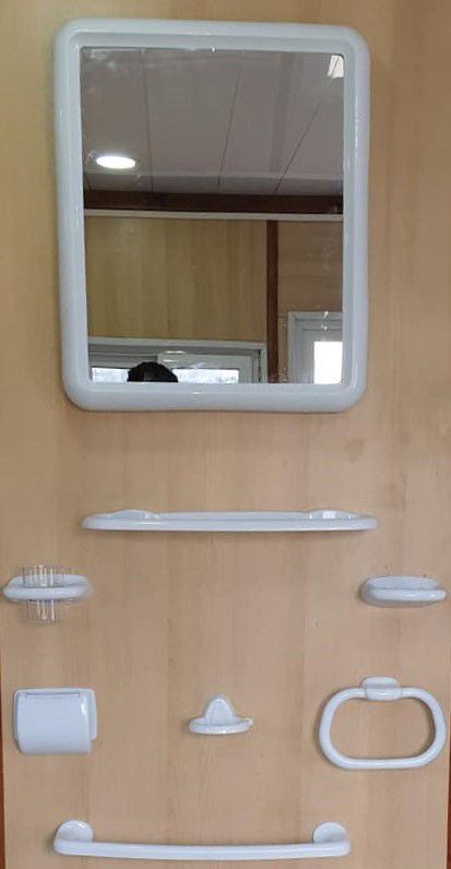 Ensemble miroir de 8 pièces pour salle de bain Blanc