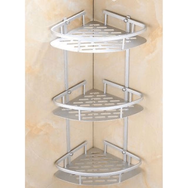 Étagère de coin de salle de bain 3 niveaux