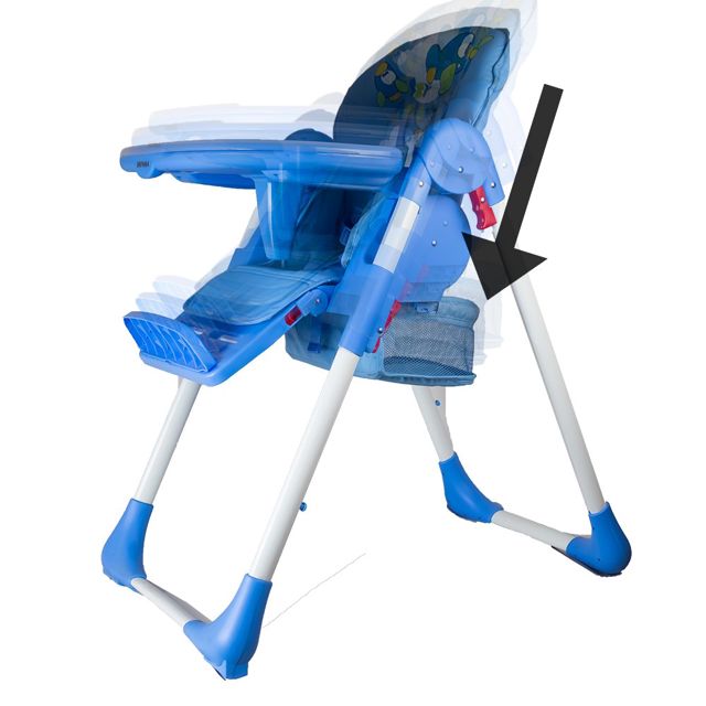 Shenma Chaise haute Multi-positions Bleu