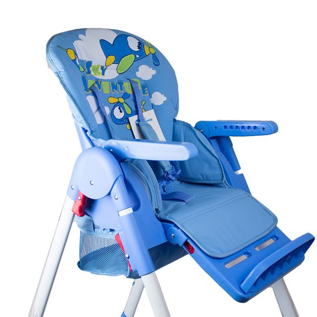 Shenma Chaise haute Multi-positions Bleu