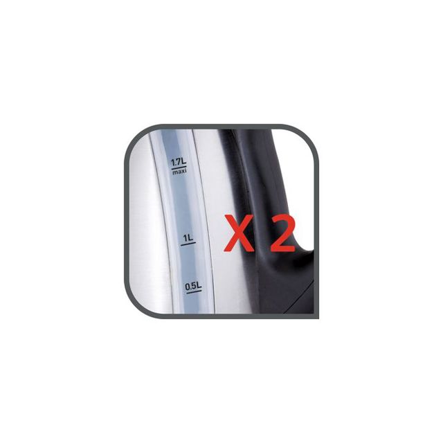 Tefal Bouilloire Express 1.7L Inox Noir KI110F10