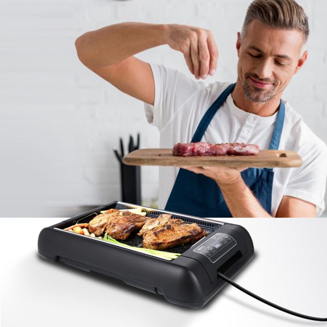 Balzano Grill électrique couvercle en verre KYS-816D
