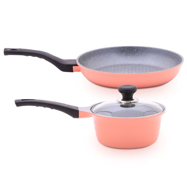 balzano Batterie de cuisine 10 pièces Dura - Rose