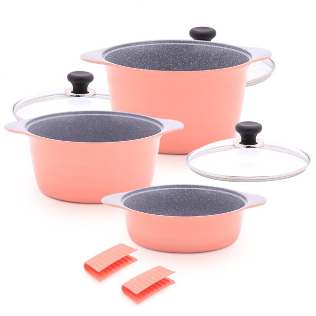 balzano Batterie de cuisine 10 pièces Dura - Rose