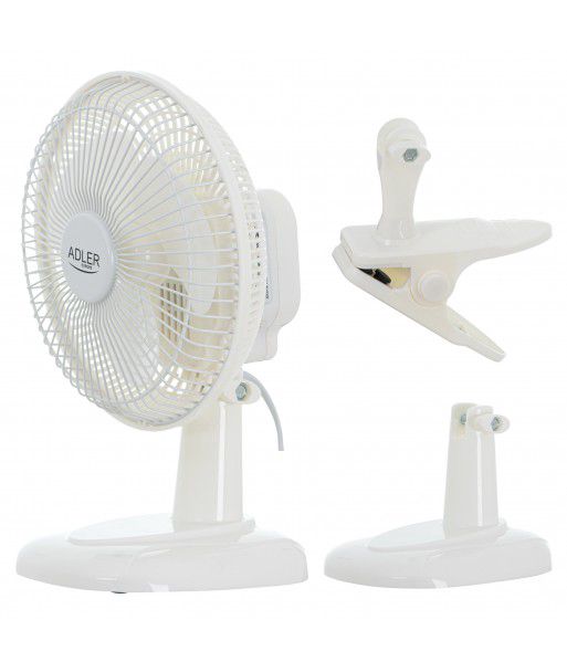 Adler AD 7317 Ventilateur 15 cm avec clip et socle