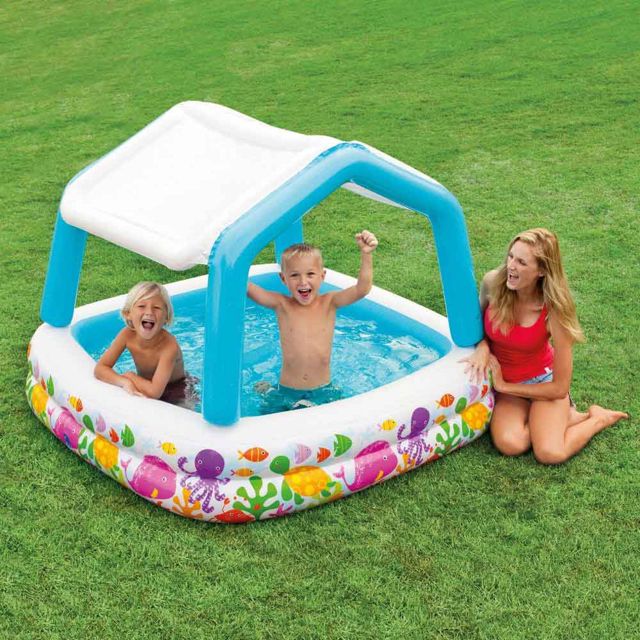 Intex 57470 Piscine d'eau pare-soleil Swin ‎157x157x122 cm