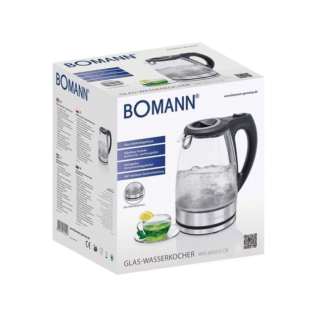Bomann Wks 6032 Bouilloire Verre 1.7L 2200W