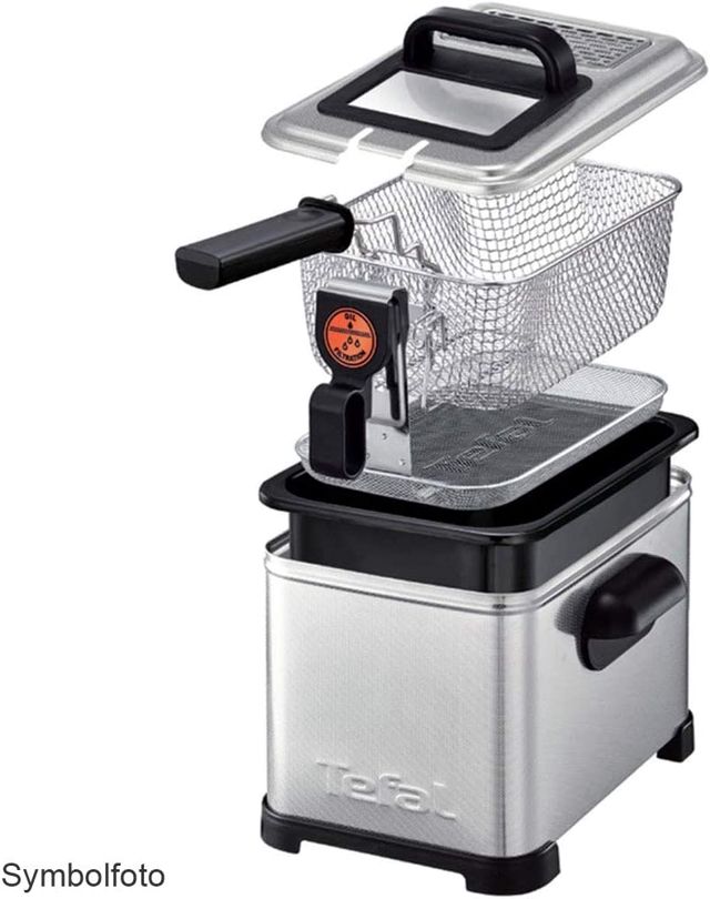 TEFAL Friteuse Filtre Pro Inox Design FR516110 4L d'huile
