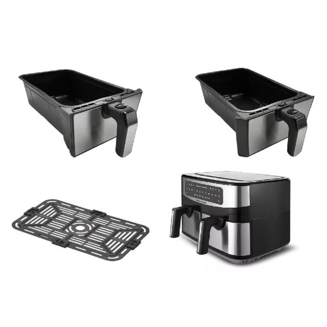 Kitchenlab friteuse sans huile 9 litres 2Panier 1800W