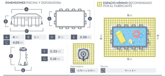 Intex piscine prisma 4x2x1 26788NP