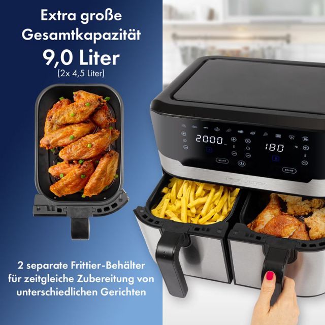 Proficook double friteuse à écran tactile PC-FR 1242 H
