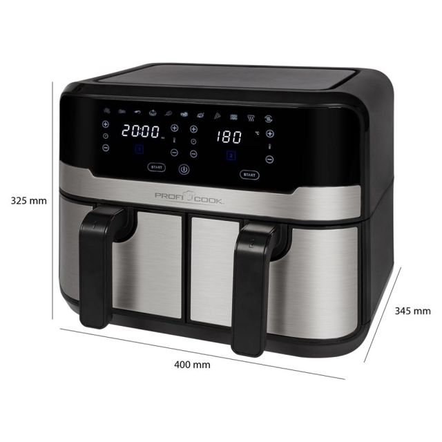 Proficook double friteuse à écran tactile PC-FR 1242 H