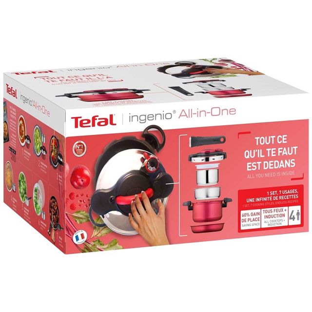 Tefal Ingenio All-In-One Batterie de cuisine 8 p P4704200