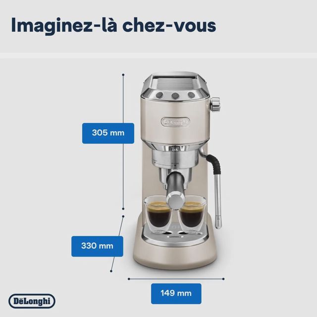 DeLonghi cafetiere dedica pompe metalic  EC785.BG