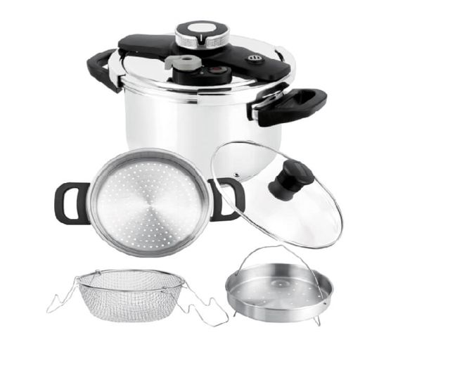 Elseb Cocotte 7 Litres – 8 pièces Inox 18/10