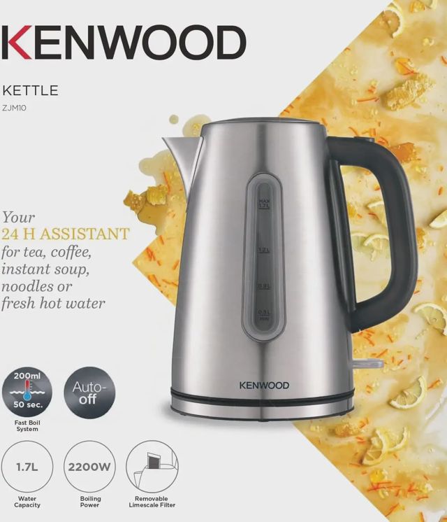 Kenwood kettle bouloire 1.7L 11.000Ss