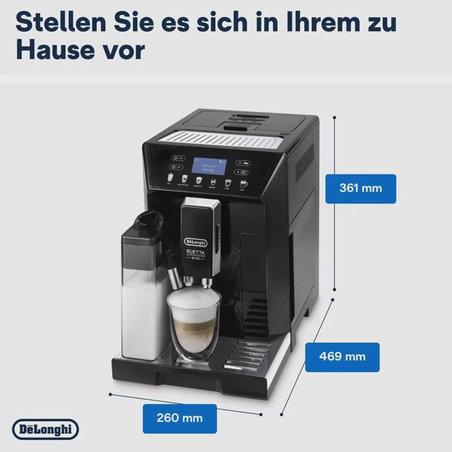 DeLonghi ECAM46.860.W Café Broyeur Eletta Evo