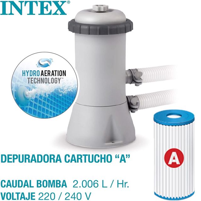 Intex piscine avec échell et pompe 4x2x1m 26790