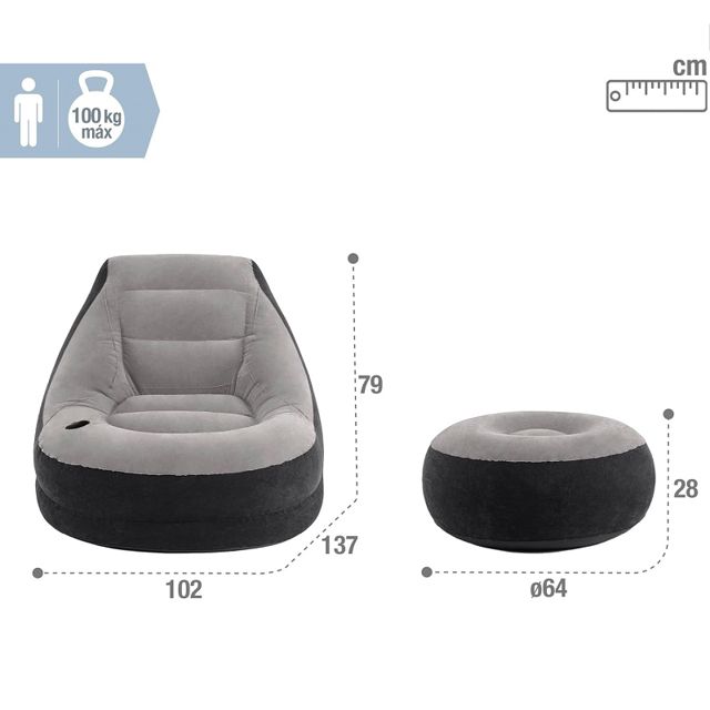 Intex fauteuil gonflable ultra détente 68564