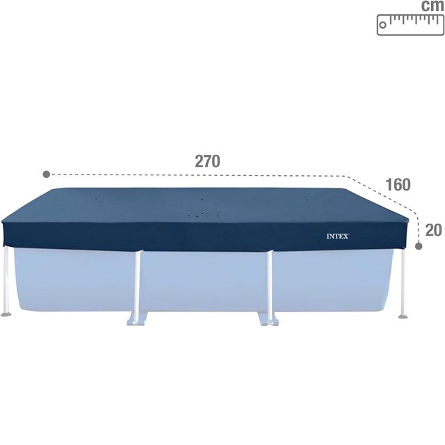 Intex bâche de protection pour piscine 2.6x1.6m 28036