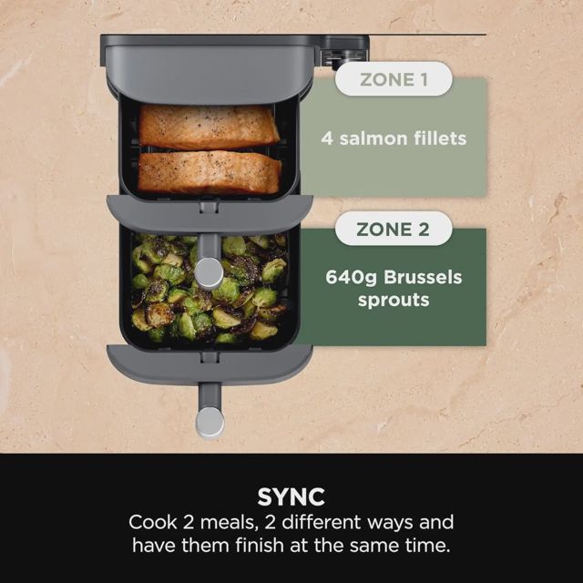 Ninja friteuse double zone verticale SL400EU