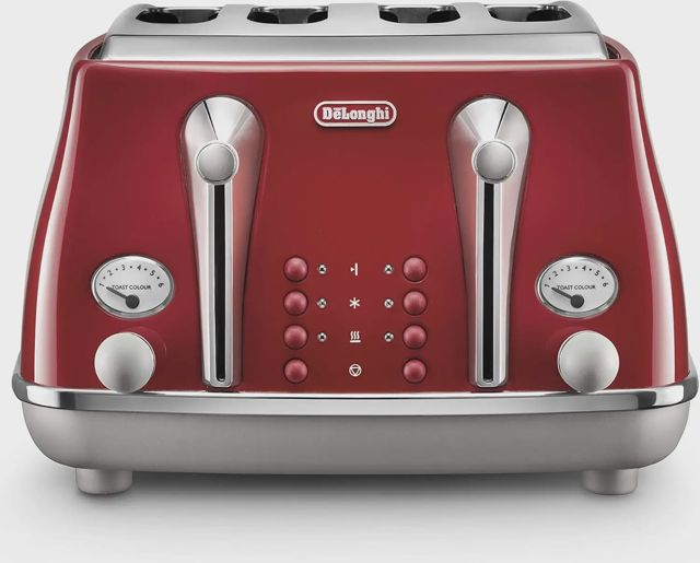 Delonghi grille-pain 4 tranches icona CTOC4003.R