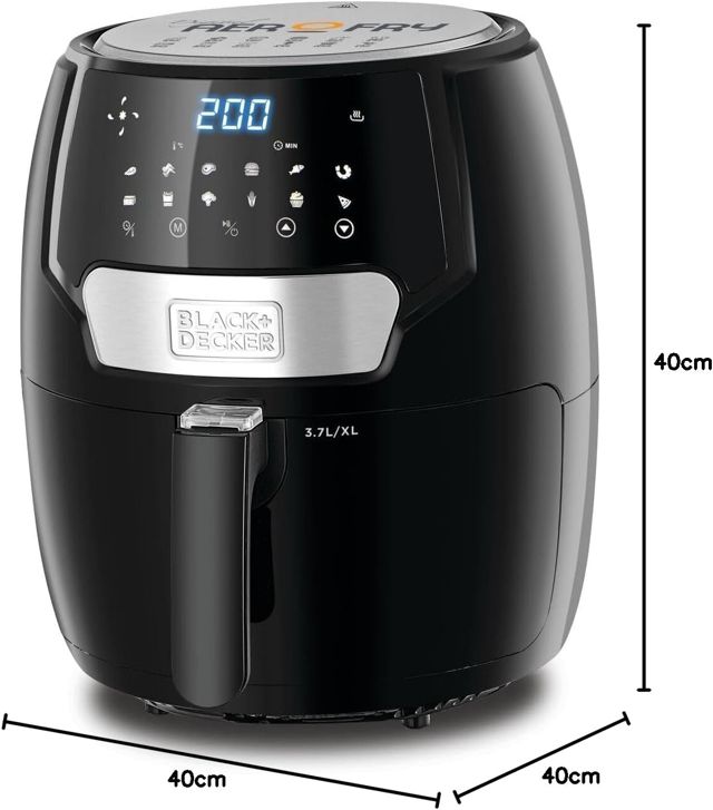 Black et Decker airfryer friteuse digital 4l 1500W AF4037-B5