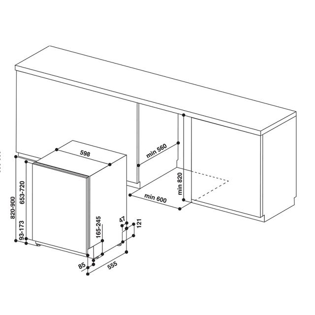 Whirlpool lave vaisselle encastrable 14C wi 7020 pef