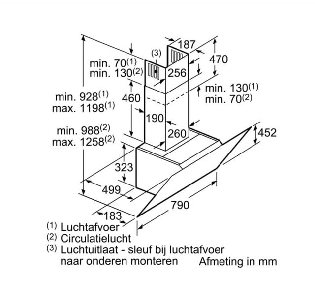 Siemens Hotte décorative IQ300 80cm lc87khm60