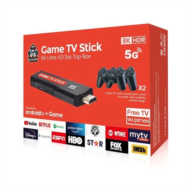 Game stick sans fils TV BOX X2 8K 5G