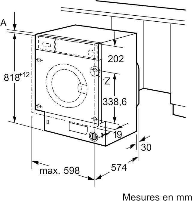 Bosch machine à laver encastrable série6 wiw24348ff